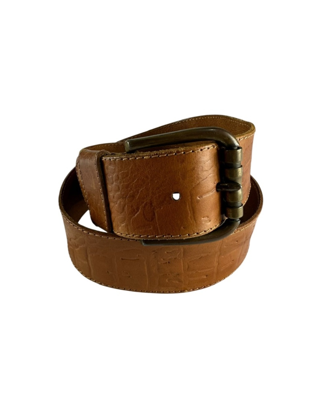 Genuine ENRICO COVERI Tan Natural Leather Unisex Belt Size 42 / 34 US